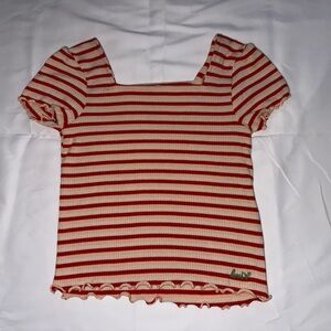 Levi's Red and White Striped Top